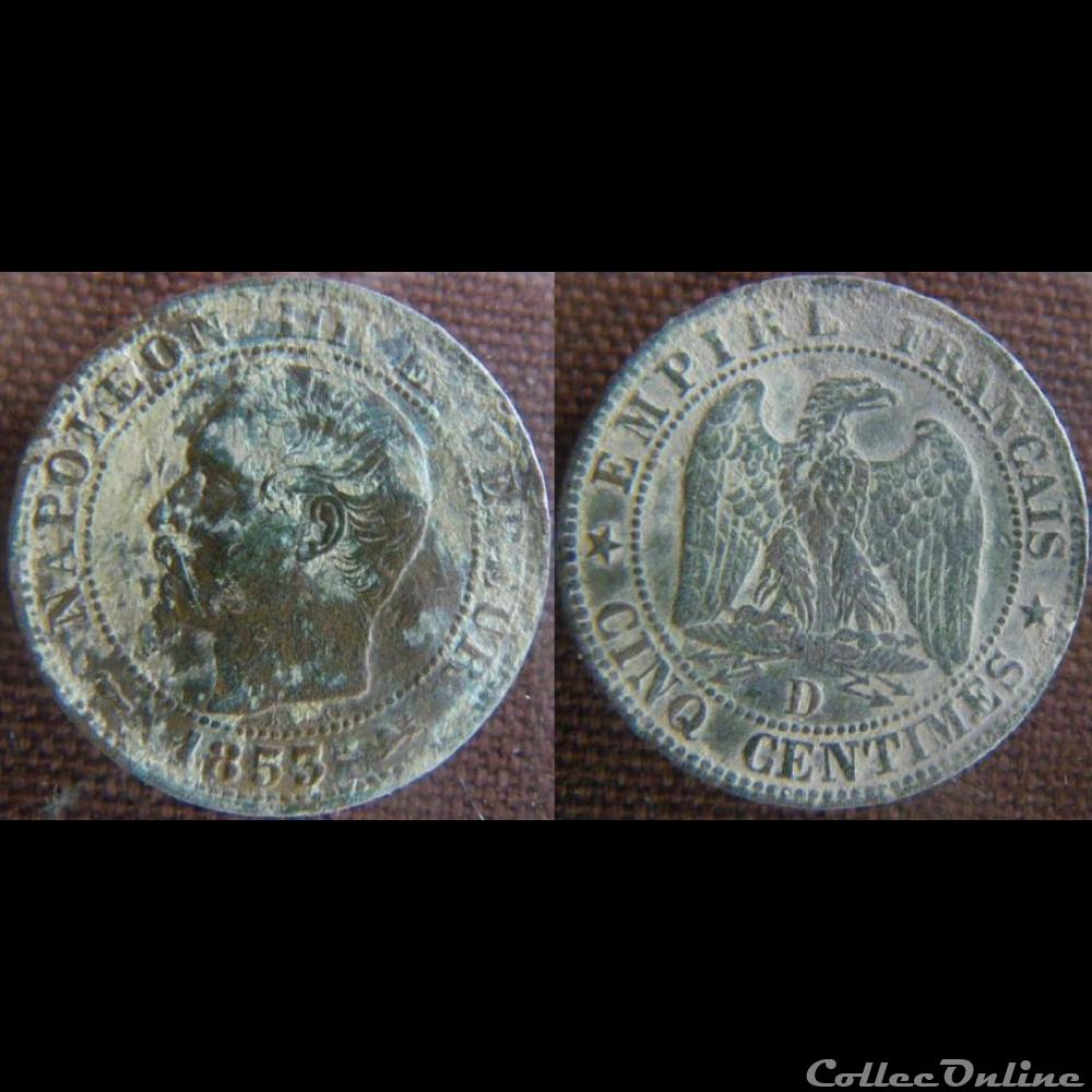 5 centimes lettre a de 1853