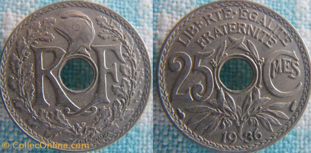 25 Centimes 1936 monnaie france a moderne 25 centimes 1936