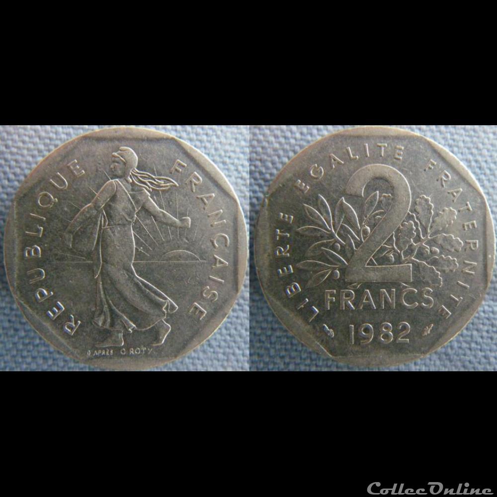 2 Francs 1982 monnaie france moderne 2 francs 1982
