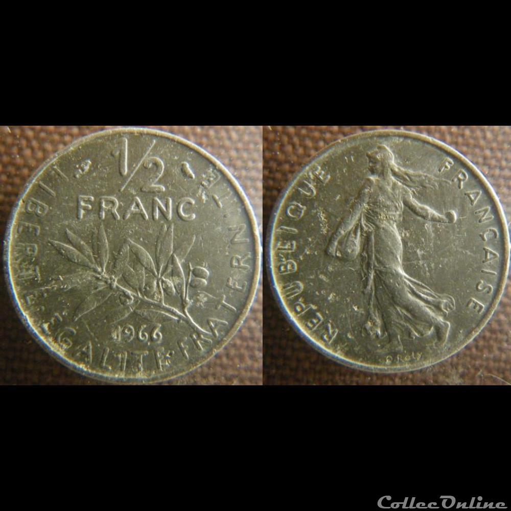 monnaie france moderne demi franc 1966