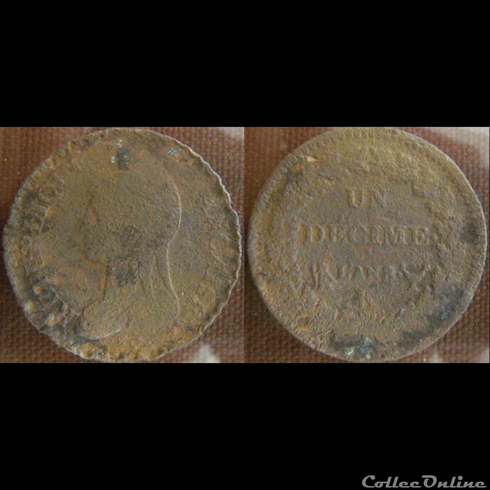 1 Décime an 8 K monnaie france moderne 1 decime an 8 k