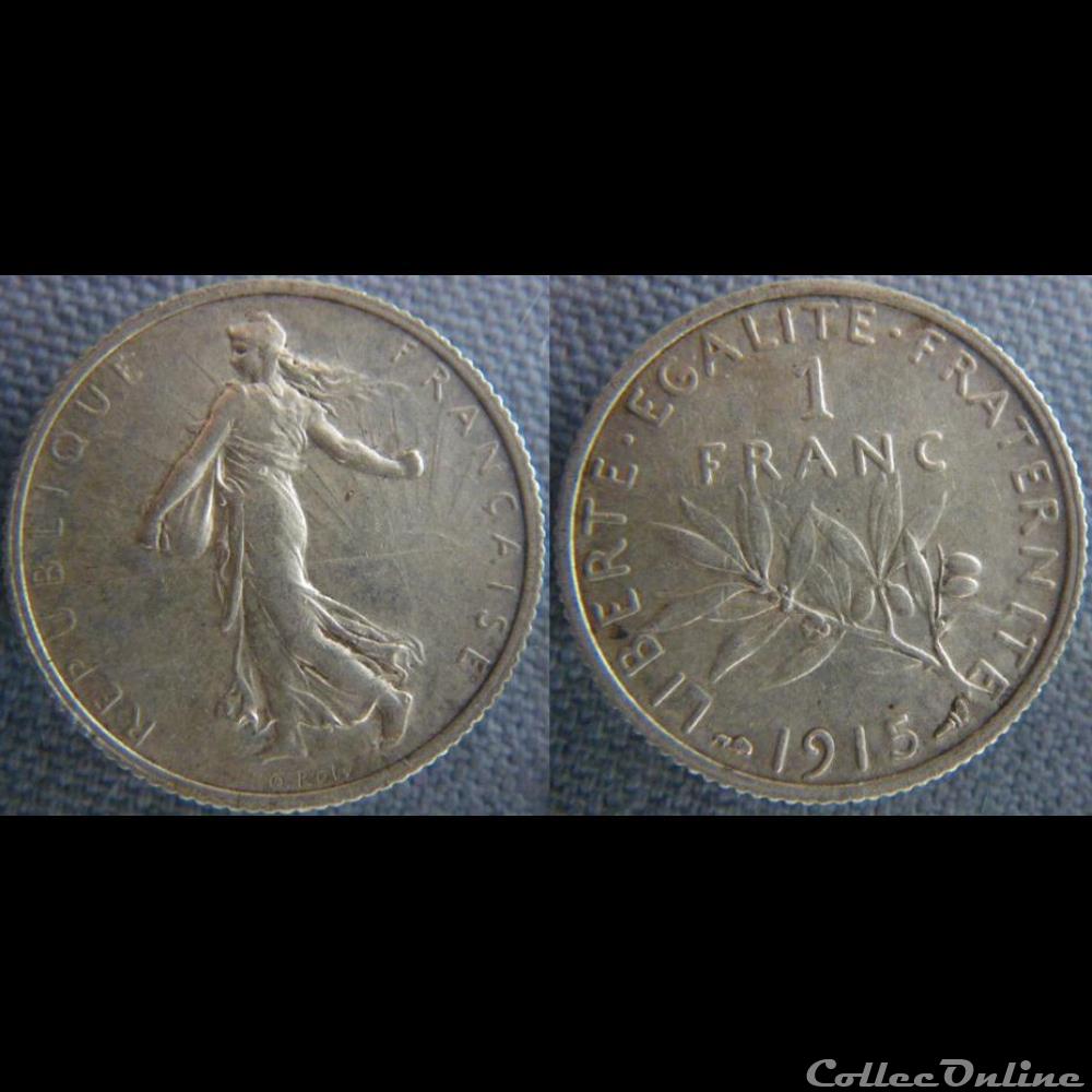 1 Franc 1915 monnaie france moderne 1 franc 1915