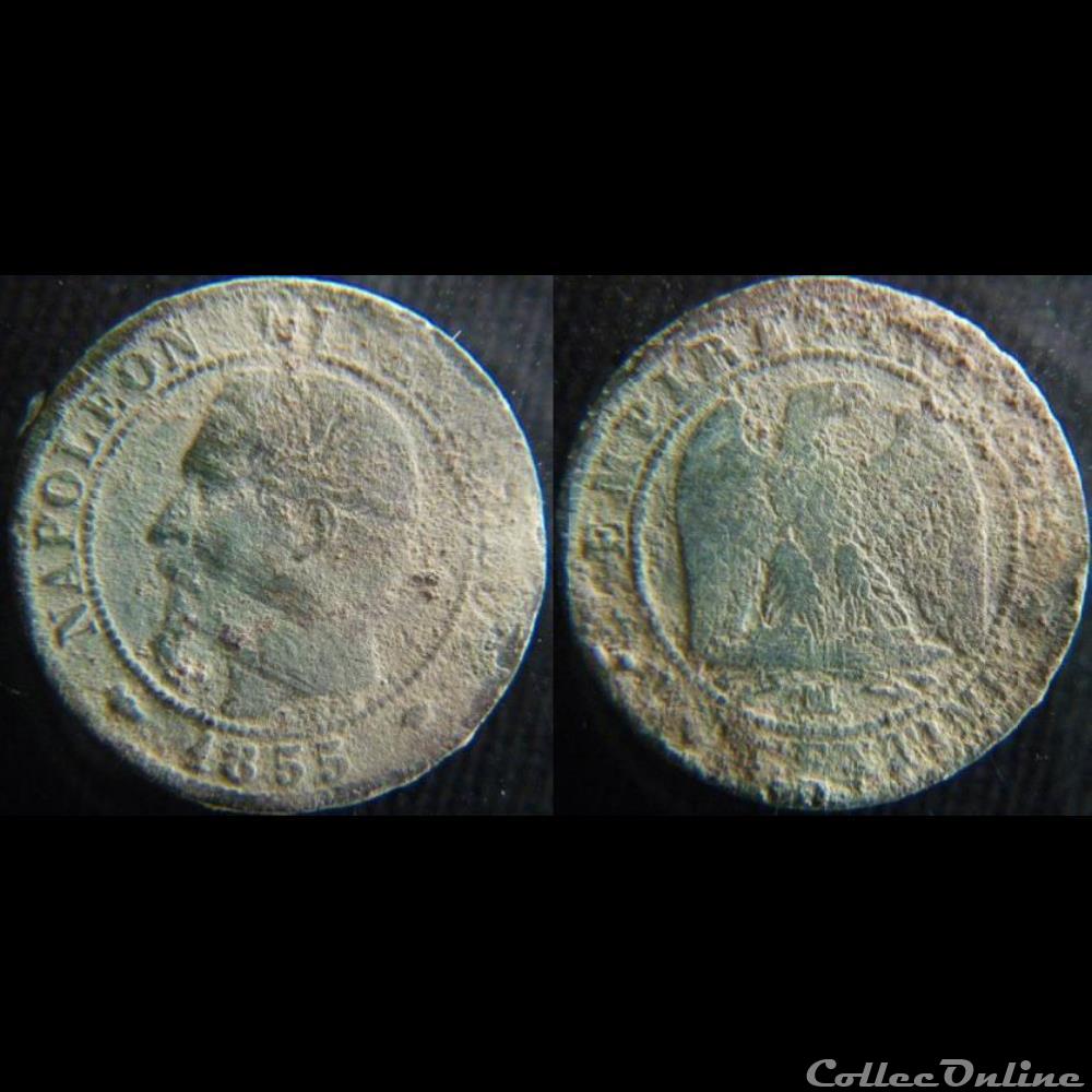 monnaie france moderne 1 centime 1855 ma