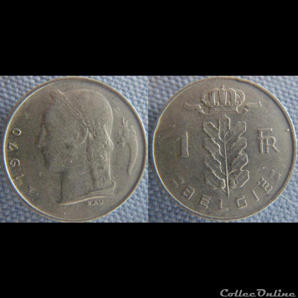 1 Franc 1970 fl monnaie monde belgique 1 franc 1970 fl