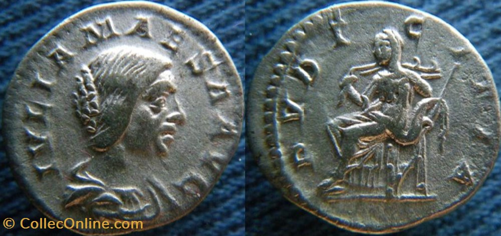 Julia Maesa denier monnaies antiquite av jc ap romaines republicaines imperiales julia maesa denier