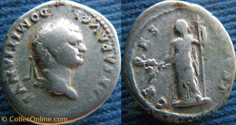 Domitien denier monnaies antiquite av jc a ap romaines republicaines imperiales domitien denier