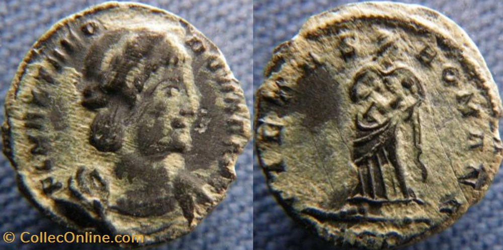 Théodora Ae3/4 monnaies antiques romaines republicaines imperiales theodora ae3 4