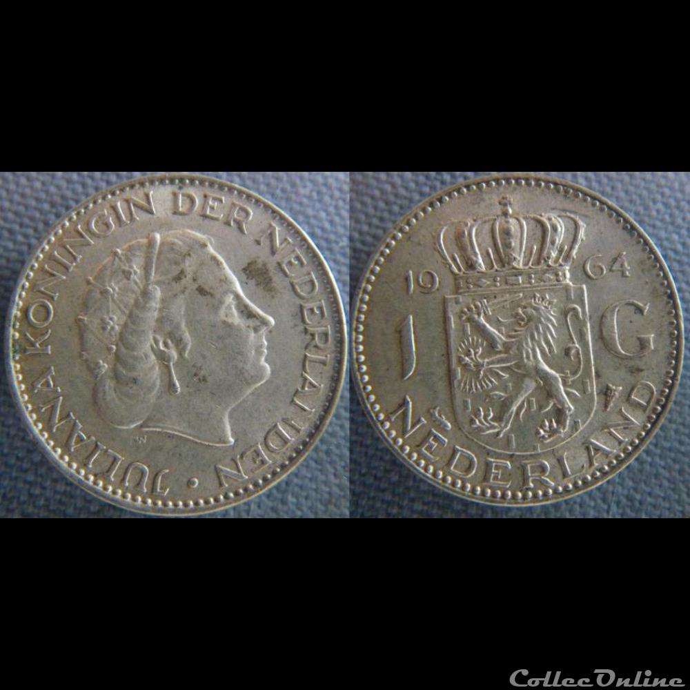 monnaie monde pay ba 1 gulden 1964
