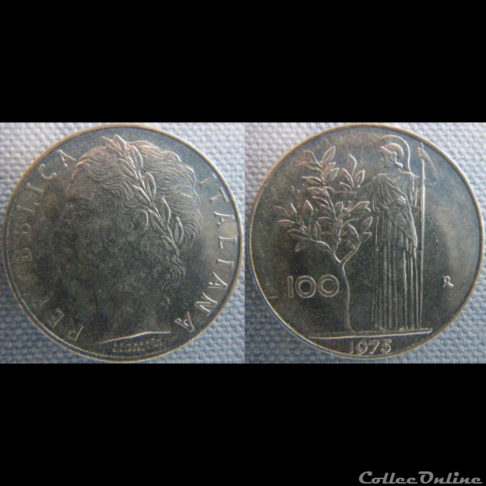 100 Lire 1975 monnaie monde italie 100 lire 1975