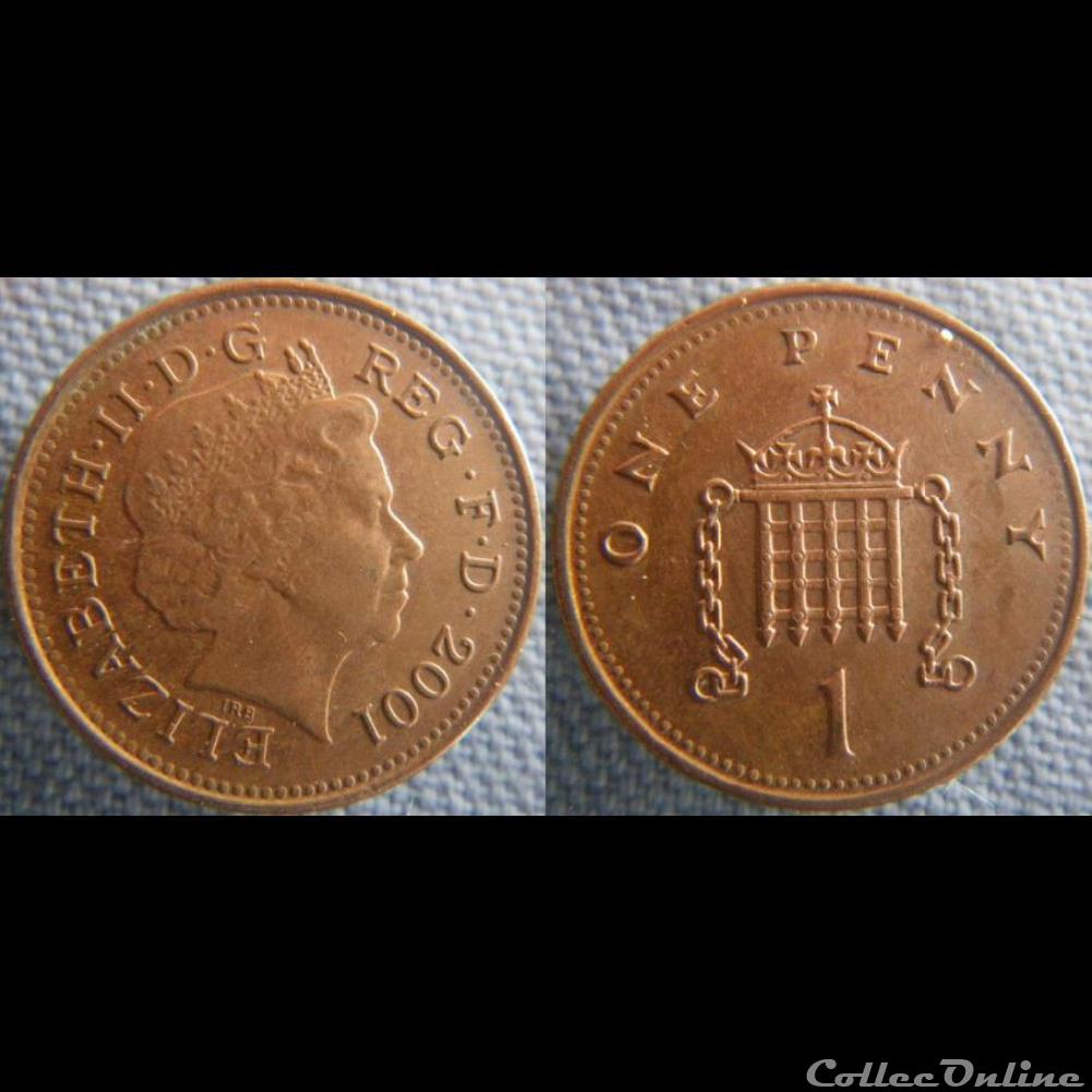 1 Penny 2001 monnaie monde royaume uni 1 penny 2001