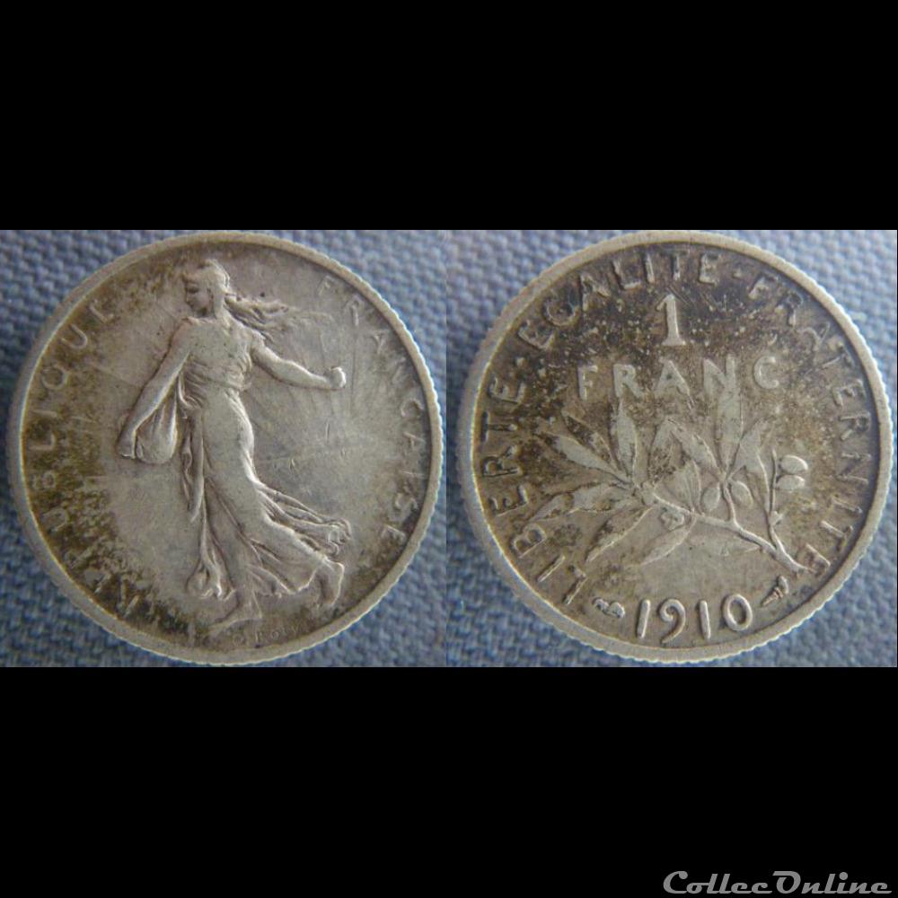 monnaie france moderne 1 franc 1910