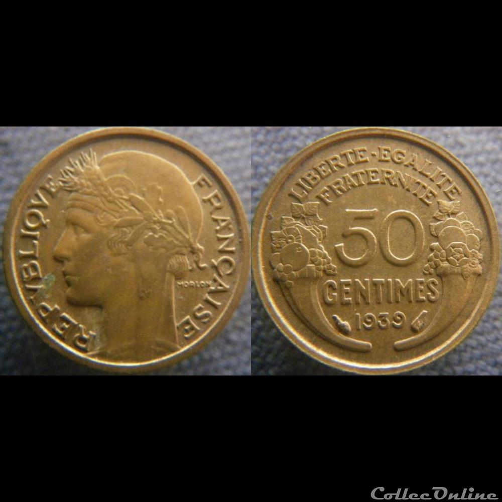 50 centimes 1939 monnaie france moderne 50 centimes 1939