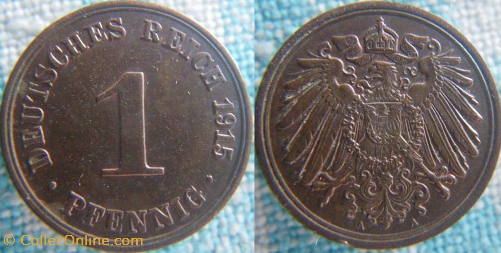 1 pfennig 1915 A monnaie monde allemagne 1 pfennig 1915 a