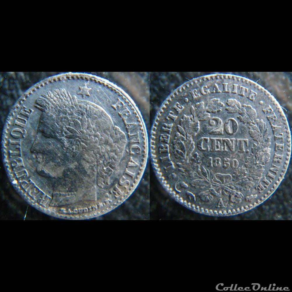 20 Centimes 1850 A monnaie france moderne 20 centimes 1850 a