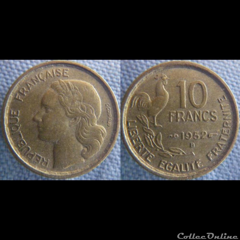 10 Francs 1952 B monnaie france moderne 10 francs 1952 b
