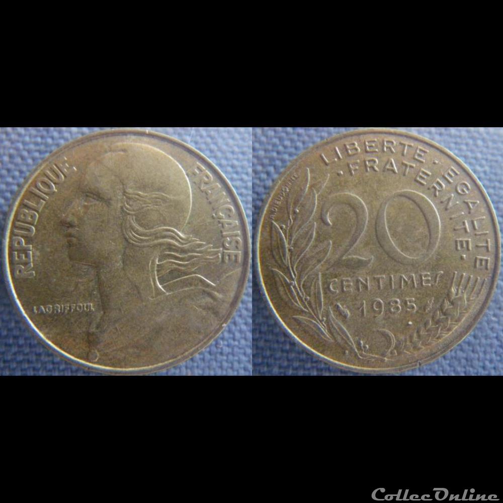 20 Centimes 1985 monnaie france moderne 20 centimes 1985