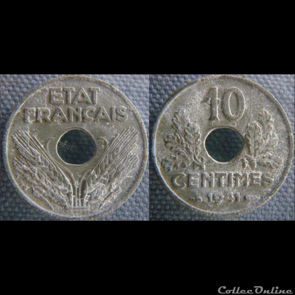 10 Centimes 1941 monnaie france moderne 10 centimes 1941