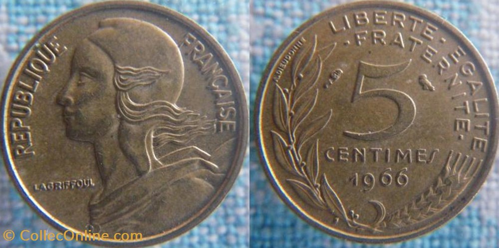 5 Centimes 1966 monnaie france a moderne 5 centimes 1966