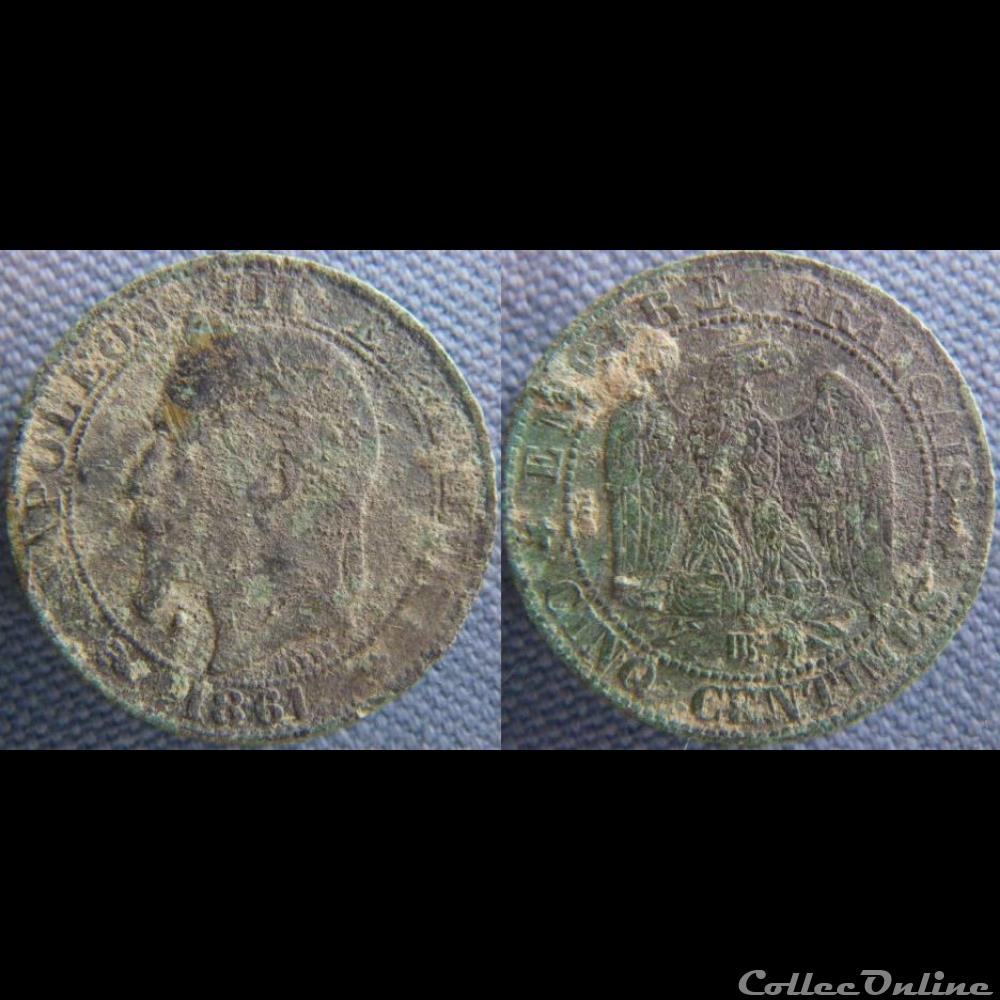 5 Centimes 1861 BB monnaie france moderne 5 centimes 1861 bb