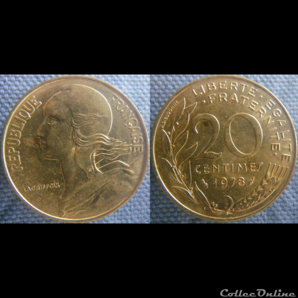 20 Centimes 1978 monnaie france moderne 20 centimes 1978