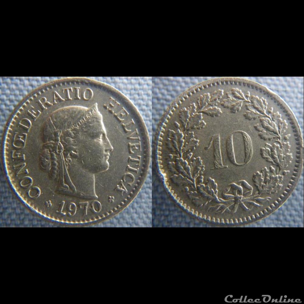 10 Rappen 1970 monnaie monde suisse 10 rappen 1970