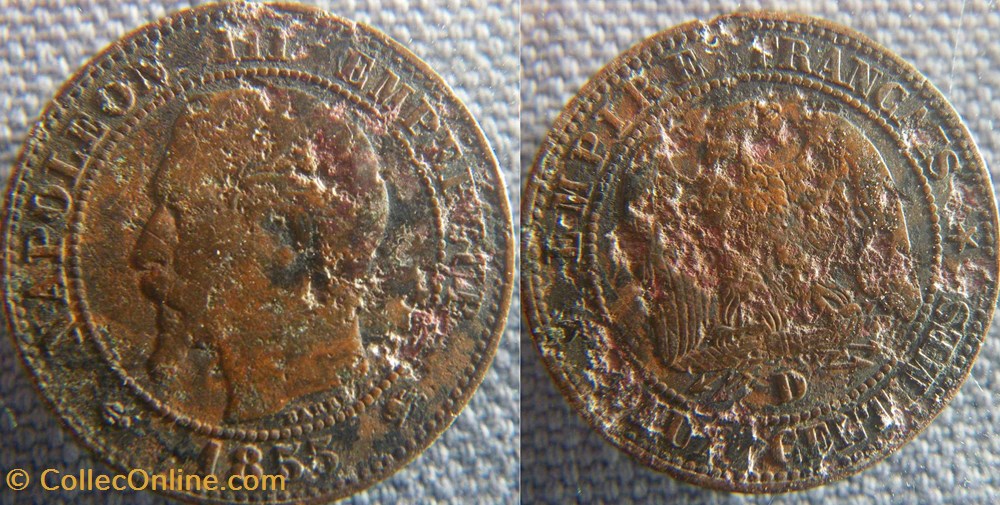 2 Centimes 1855 D ancre monnaie france moderne 2 centimes 1855 d ancre