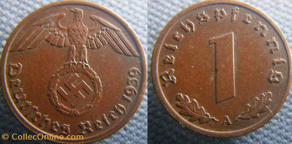 1 reichspfennig 1939 A monnaie monde allemagne 1 reichspfennig 1939 a