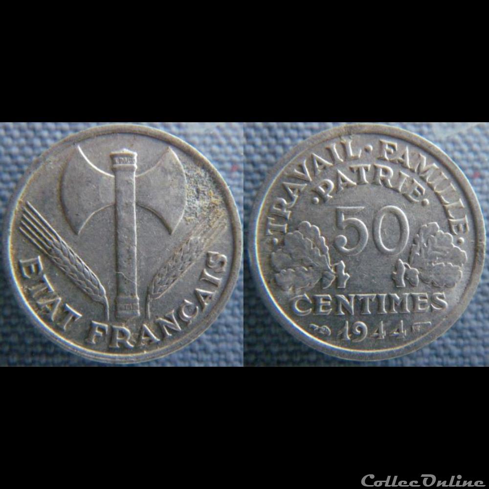 50 centimes 1944 monnaie france moderne 50 centimes 1944