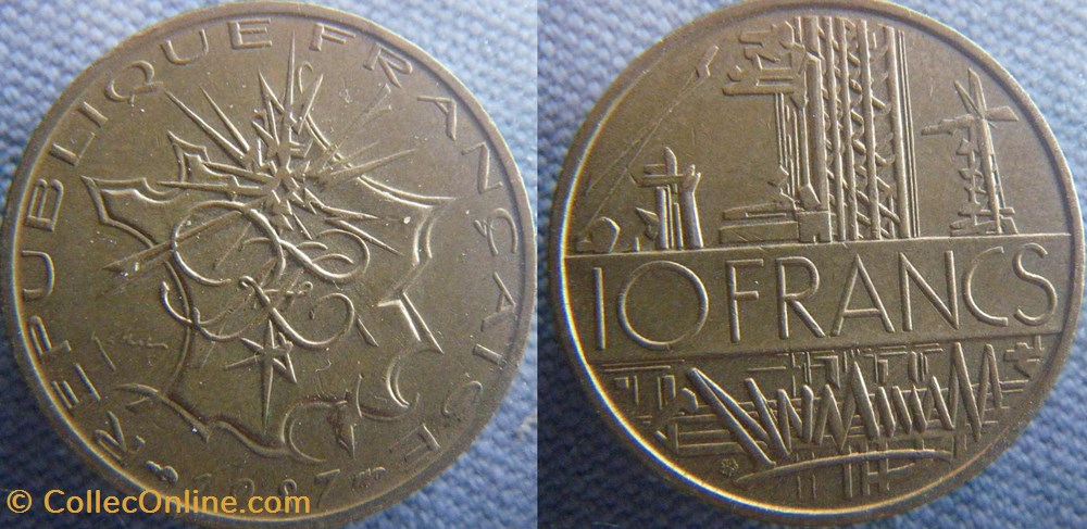 10 Francs 1987 Tranche A monnaies france modernes 10 francs 1987 tranche a