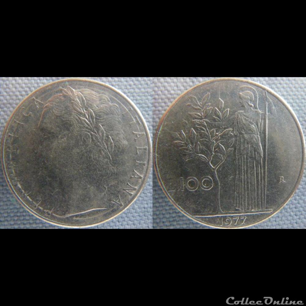 100 Lire 1977 monnaie monde italie 100 lire 1977