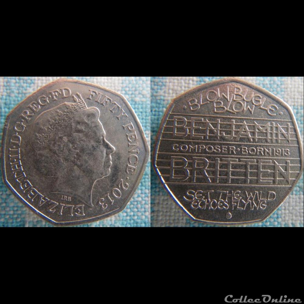 50 Pence 2013 - Benjamin Britten monnaie monde royaume uni 50 pence 2013 benjamin britten