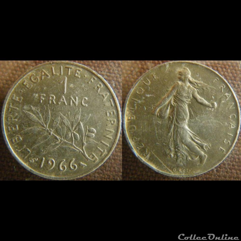 1 Franc 1966 monnaie france moderne 1 franc 1966