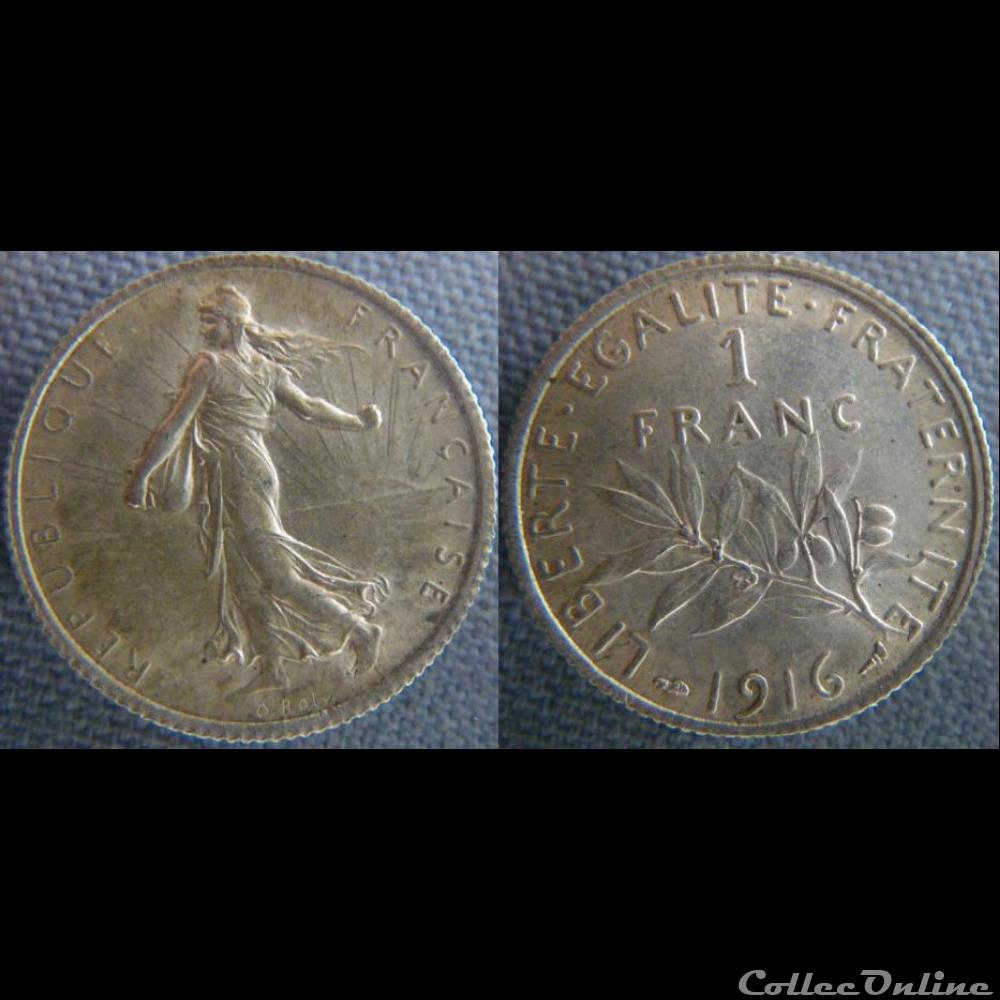 1 Franc 1916 monnaie france moderne 1 franc 1916