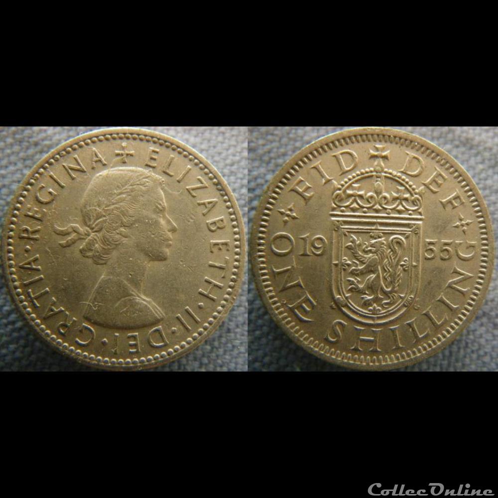 1 Shilling 1955 monnaie monde royaume uni 1 shilling 1955