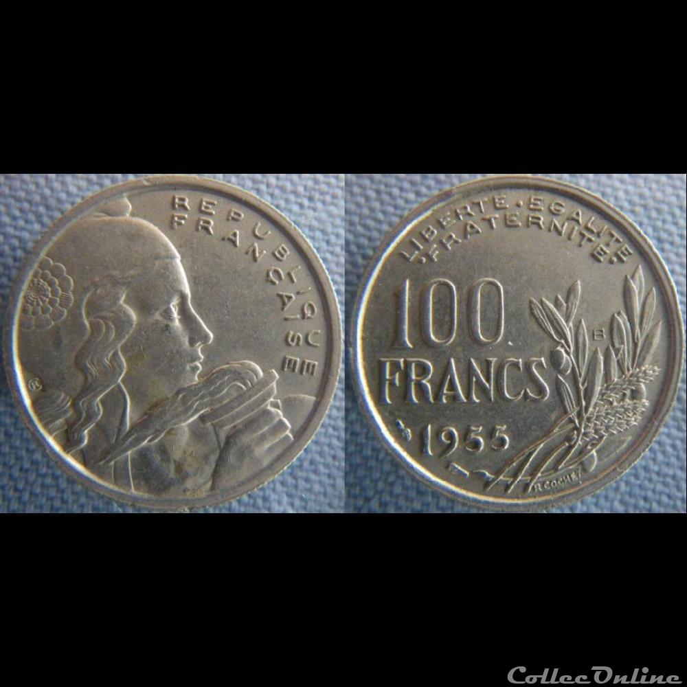 100 Francs 1955 B monnaie france moderne 100 francs 1955 b