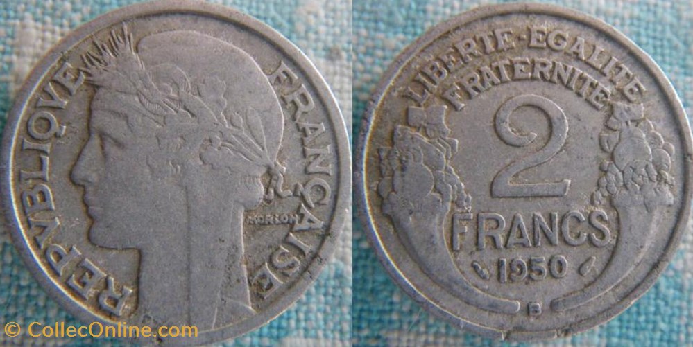 2 Francs 1950 B monnaie france moderne 2 francs 1950 b