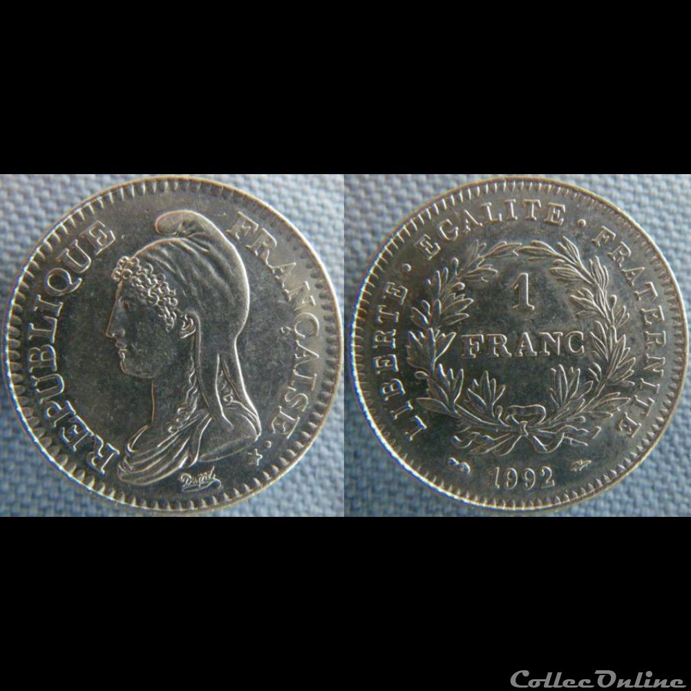 1 Franc 1992 République monnaie france moderne 1 franc 1992 republique