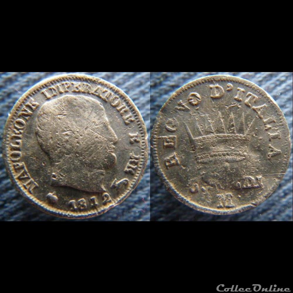 5 soldi 1812 M monnaie monde italie 5 soldi 1812 m