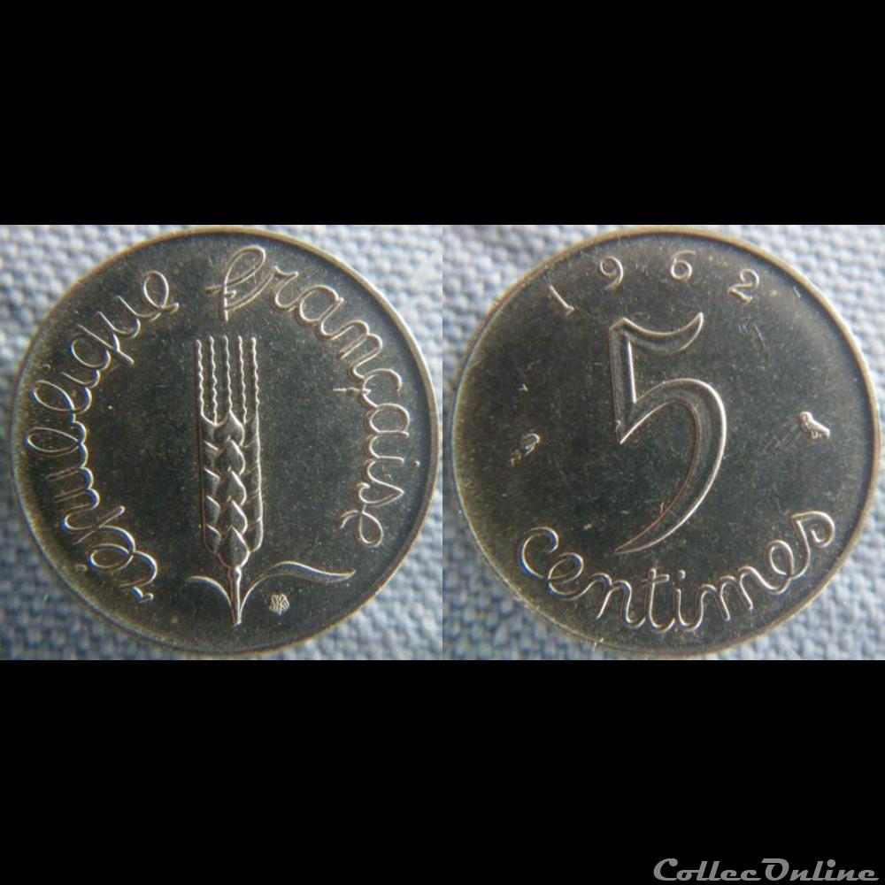 5 Centimes 1962 monnaie france moderne 5 centimes 1962
