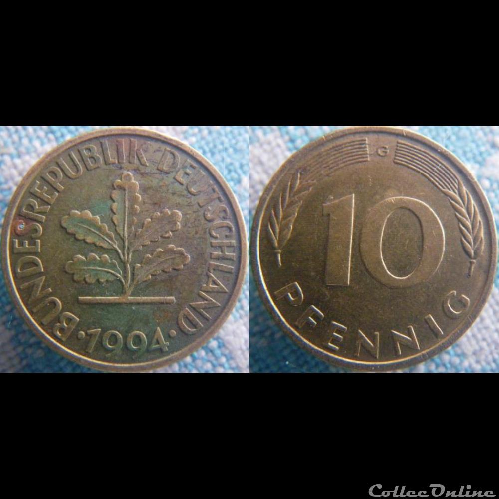 monnaie monde allemagne 10 pfennig 1994 g