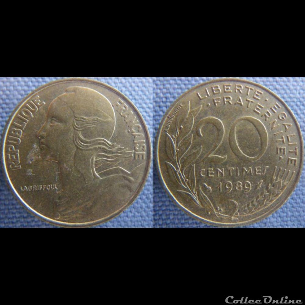 monnaie france moderne 20 centimes 1989