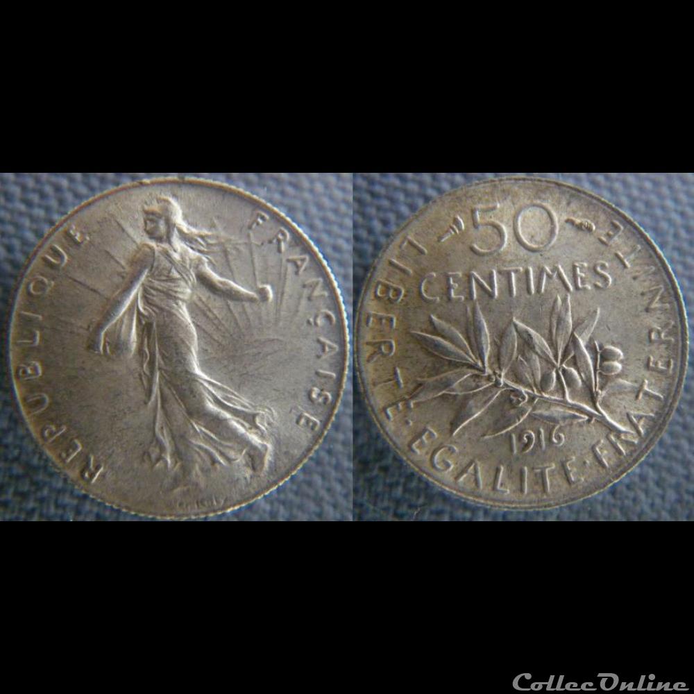50 centimes 1916 monnaie france moderne 50 centimes 1916