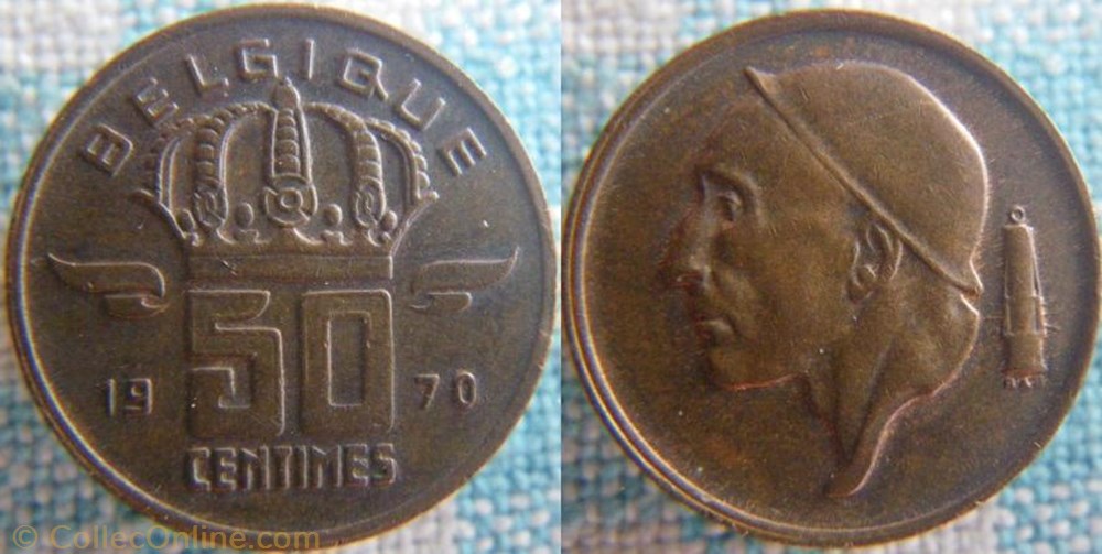 monnaie monde belgique 50 centimes 1970 fr