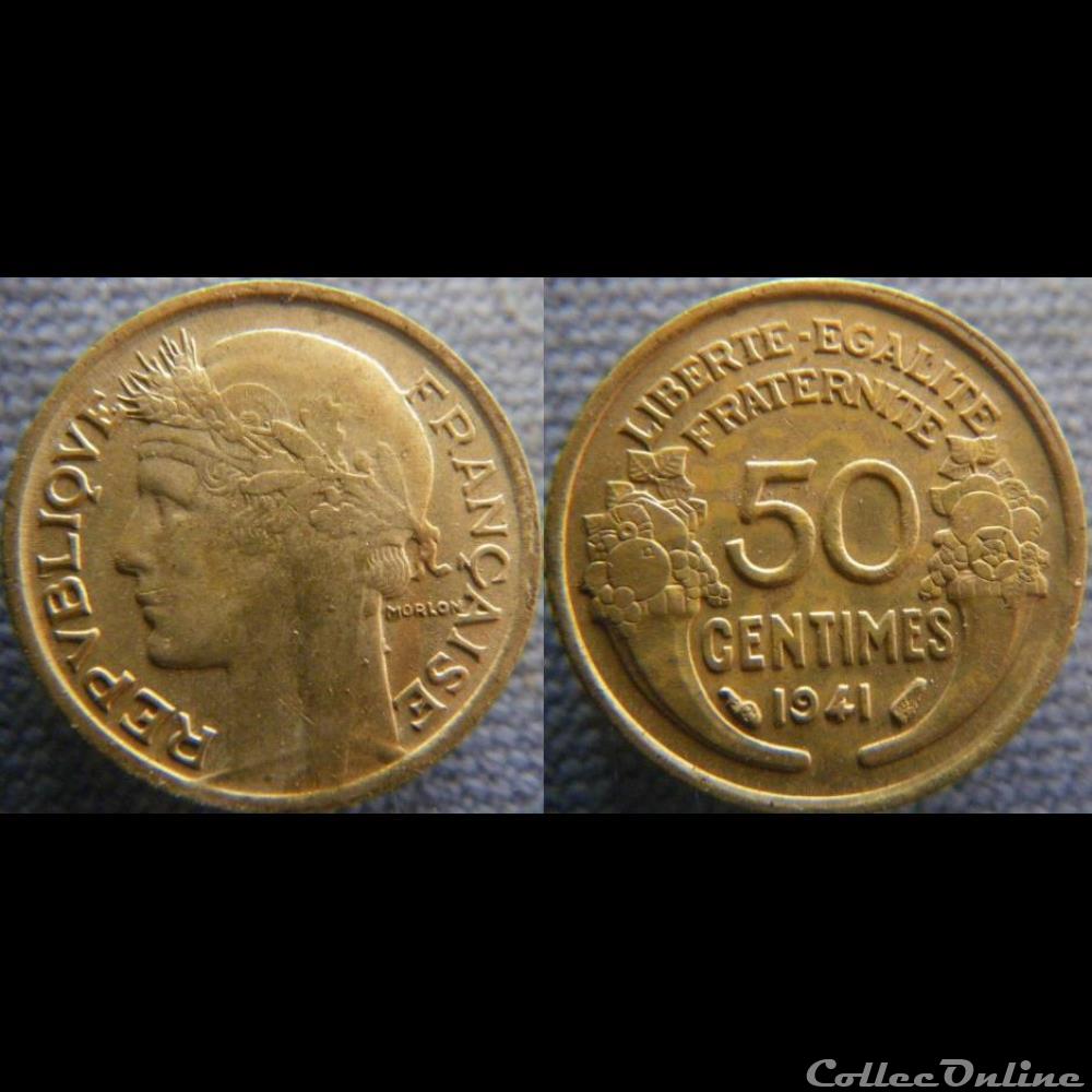 50 centimes 1941 monnaie france moderne 50 centimes 1941