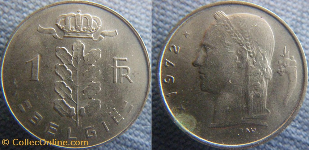 1 Franc 1972 fl monnaies monde belgique 1 franc 1972 fl