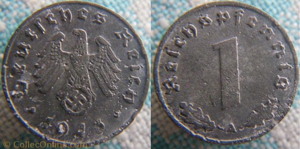1 reichspfennig 1943 A monnaie monde allemagne 1 reichspfennig 1943 a
