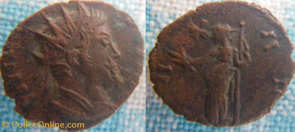 monnaies antiquite av jc ap romaines republicaines imperiales tetricus i antoninien imitation
