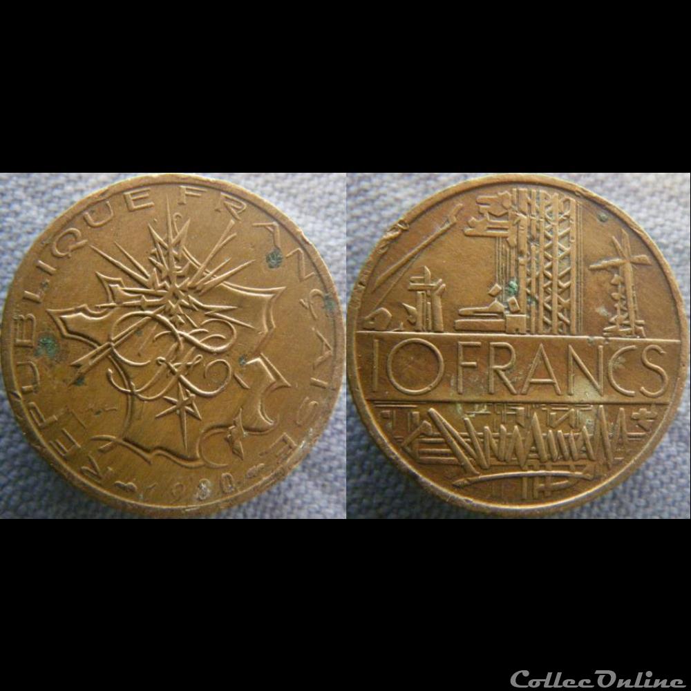10 Francs 1980 monnaie france moderne 10 francs 1980