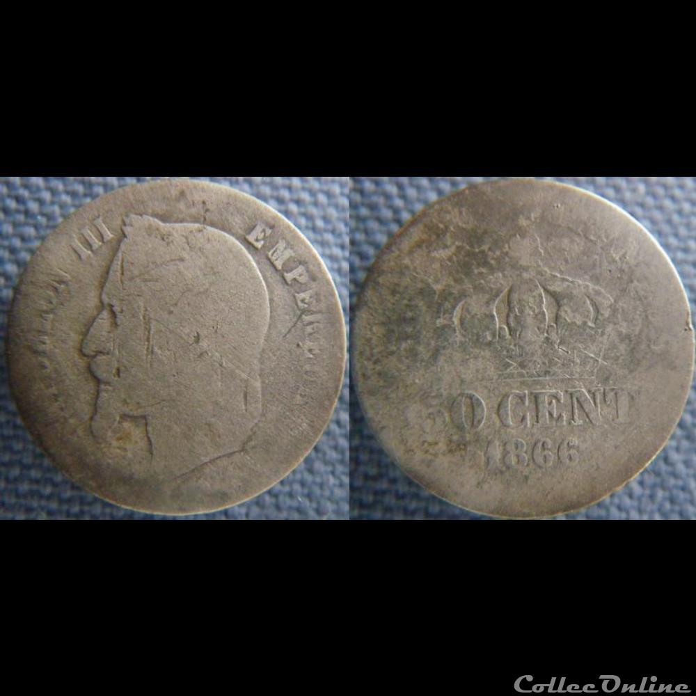 50 centimes 1866 K monnaie france moderne 50 centimes 1866 k