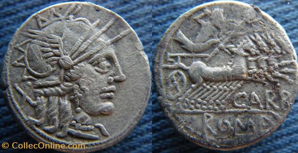 République -121 denier monnaies antiquite av jc a ap romaines republicaines imperiales republique 121 denier